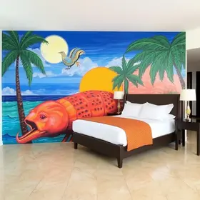 Gustavo Maciel mural Iberostar Aruba