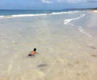 trechos de praias impróprias para banho